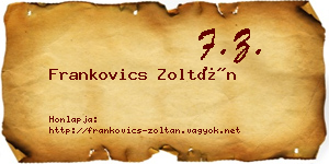 Frankovics Zoltán névjegykártya